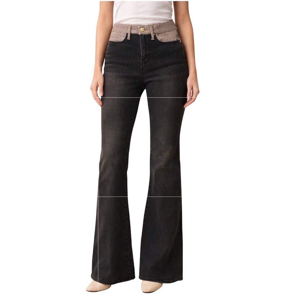 Frame Denim Le Crop Mini Boot Jeans Check Mix Size 26